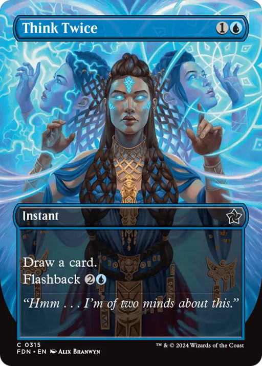 Think Twice (Borderless) [Foundations] - MTG Single