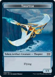 Thopter (008) // Wurm (030) Double-Sided Token [Double Masters Tokens] - MTG Single