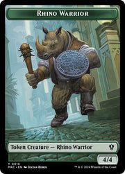 Thopter // Rhino Warrior Double-Sided Token [Murders at Karlov Manor Commander Tokens] - MTG Single