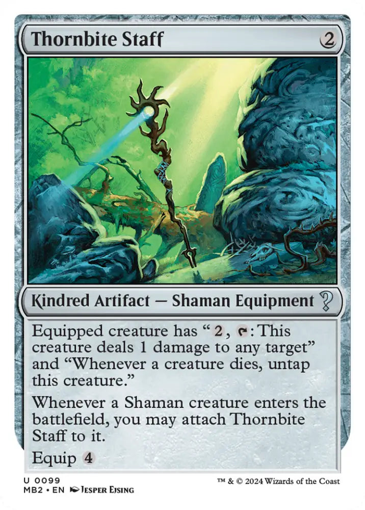 Thornbite Staff (White Border) [Mystery Booster 2] - MTG Single