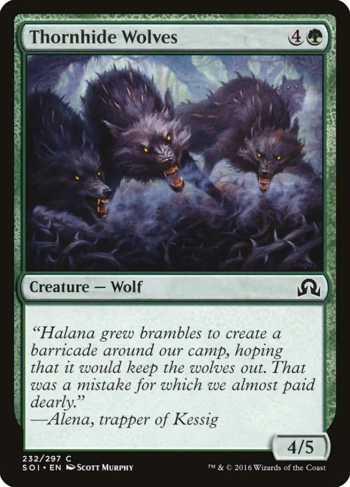 Thornhide Wolves [Shadows over Innistrad] - MTG Single
