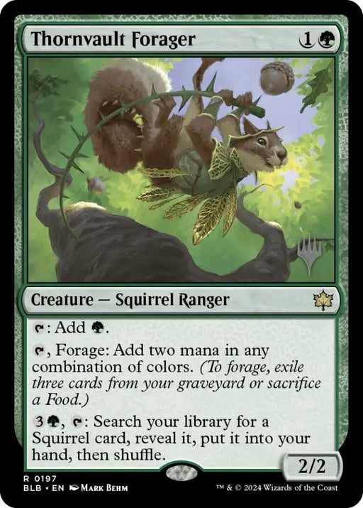 Thornvault Forager (Promo Pack) [Bloomburrow Promos] - MTG Single