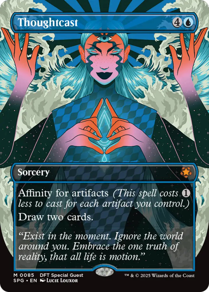 Thoughtcast (Borderless) [Aetherdrift Special Guests] - MTG Single