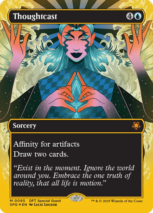 Thoughtcast (Borderless) (First-Place Foil) [Aetherdrift Special Guests] - MTG Single
