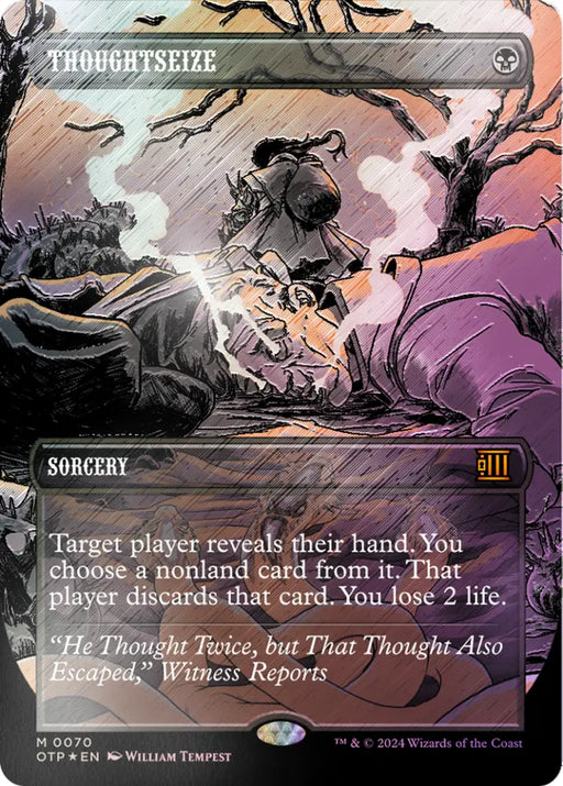 Thoughtseize (Textured Foil) [Outlaws of Thunder Junction: Breaking News] - MTG Single