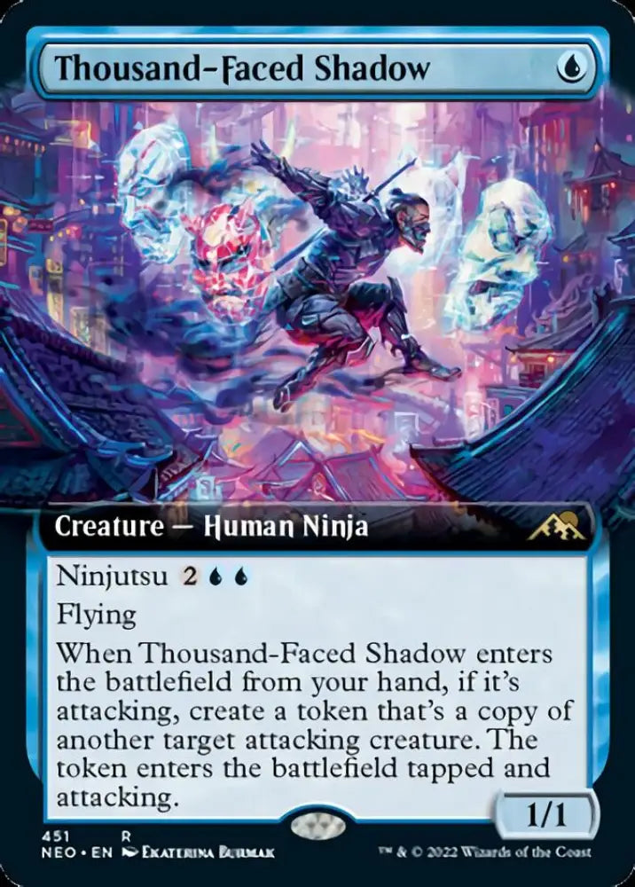 Thousand-Faced Shadow (Extended Art) [Kamigawa: Neon Dynasty] - MTG Single