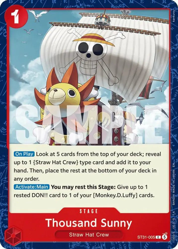 Thousand Sunny (ST31-005) [Starter Deck 31: RED Monkey.D.Luffy]