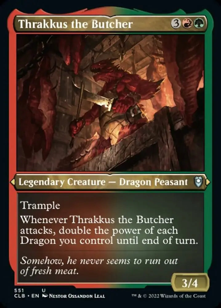 Thrakkus the Butcher (Foil Etched) [Commander Legends: Battle for Baldur’s Gate] - MTG Single