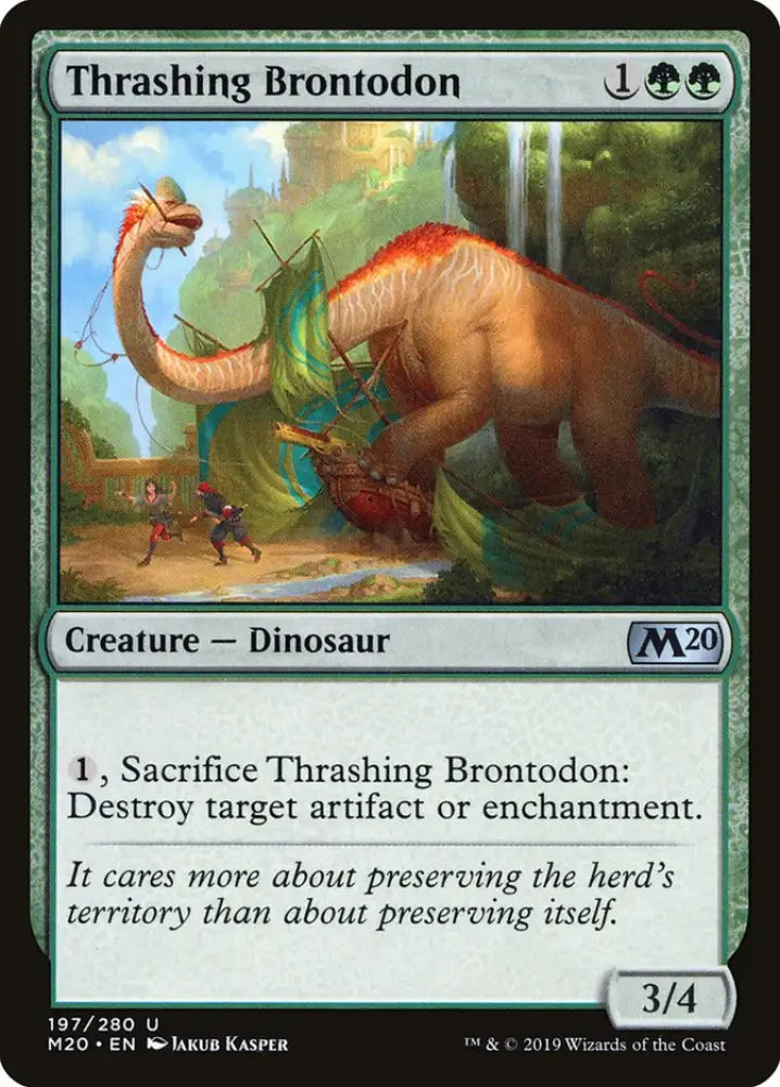Thrashing Brontodon [Core Set 2020] - MTG Single