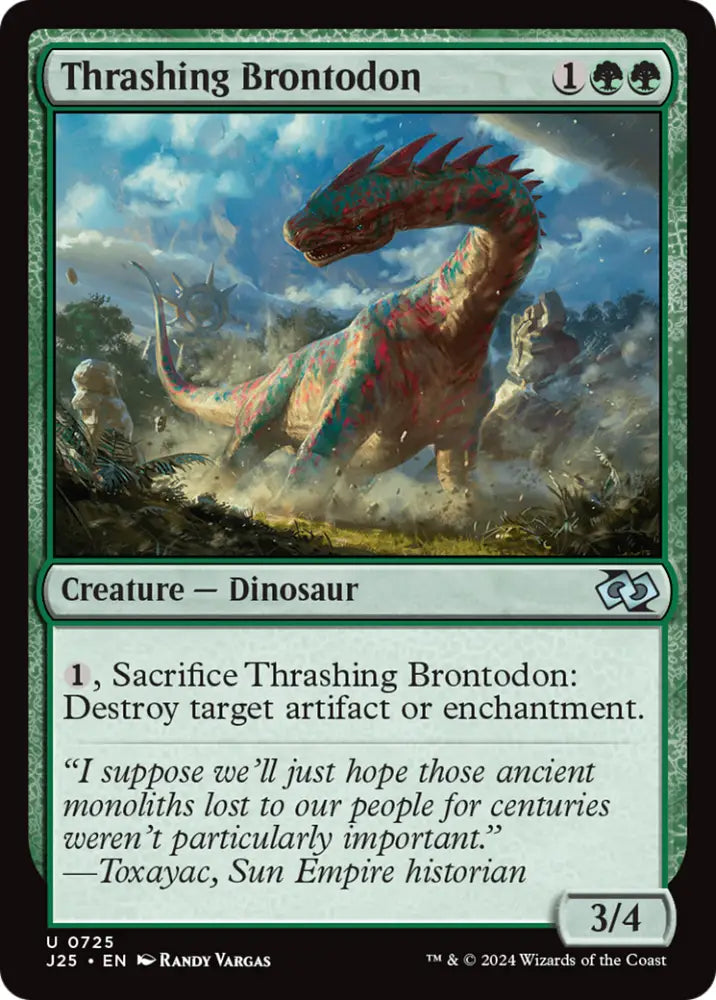 Thrashing Brontodon [Foundations Jumpstart] - MTG Single