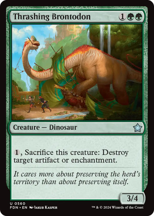 Thrashing Brontodon [Foundations] - MTG Single
