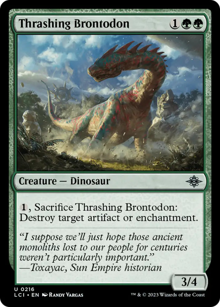 Thrashing Brontodon [The Lost Caverns of Ixalan] - MTG Single