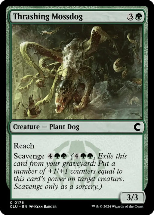 Thrashing Mossdog [Ravnica: Clue Edition] - MTG Single