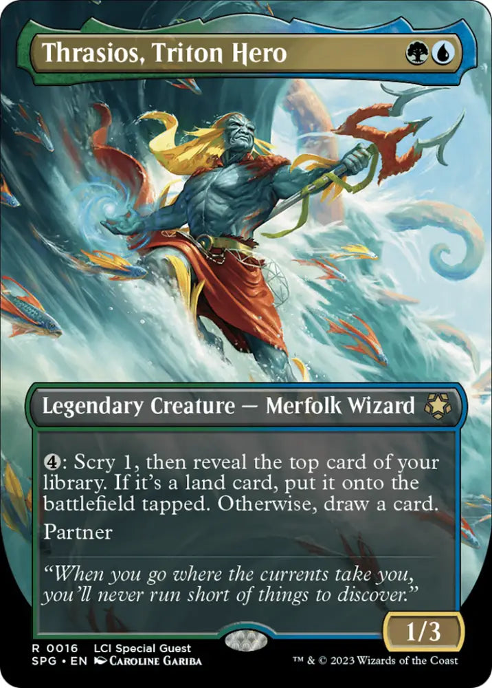 Thrasios Triton Hero (Borderless) [The Lost Caverns of Ixalan Special Guests] - MTG Single
