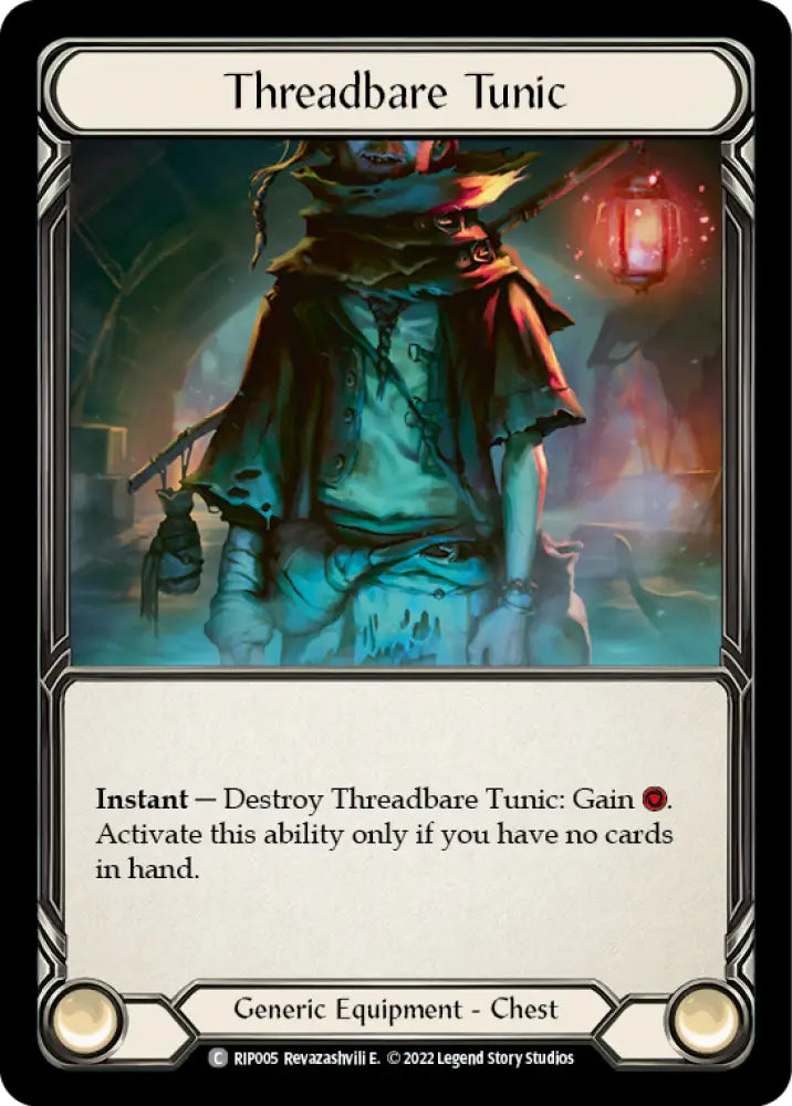 Threadbare Tunic [Outsiders] (Riptide Blitz Deck) - Flesh And Blood Single