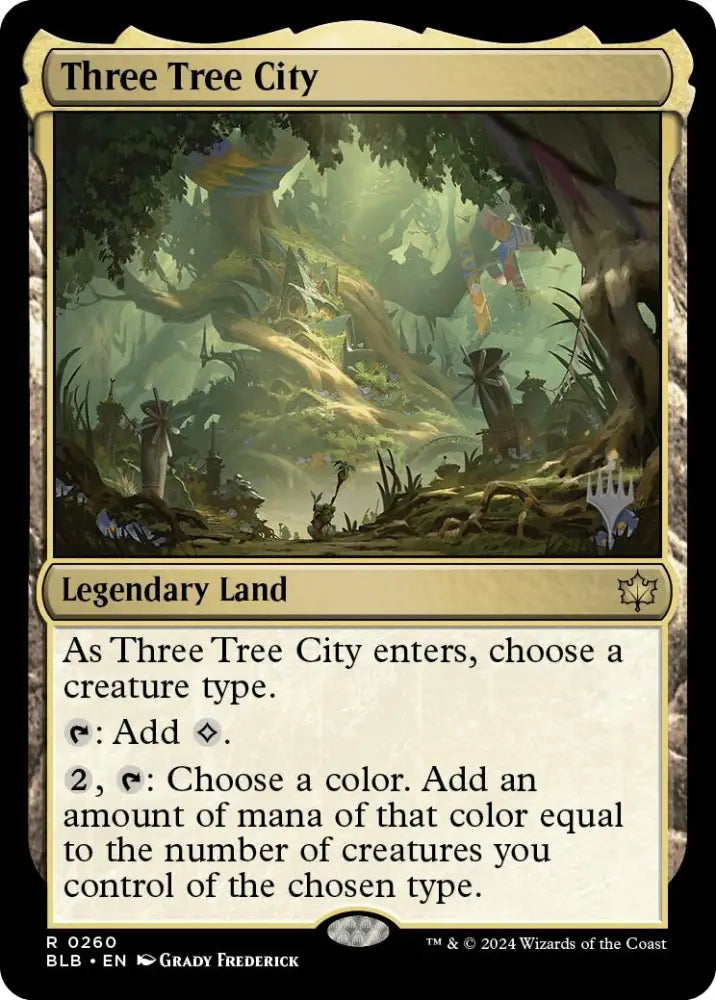 Three Tree City (Promo Pack) [Bloomburrow Promos] - MTG Single