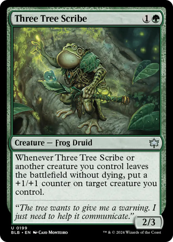 Three Tree Scribe [Bloomburrow] - MTG Single
