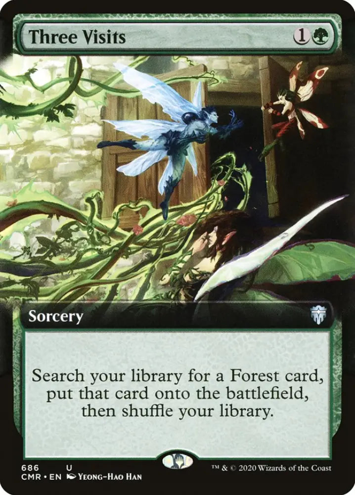 Three Visits (Extended Art) [Commander Legends] - MTG Single