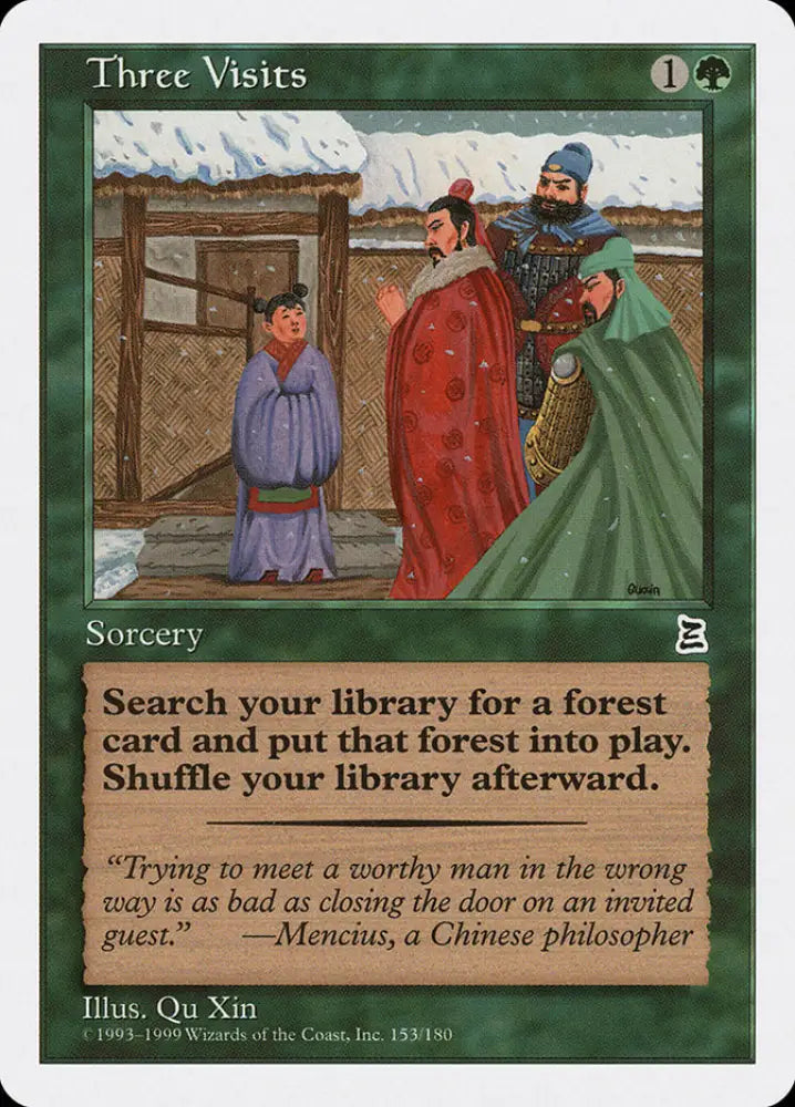 Three Visits [Portal Three Kingdoms] - MTG Single