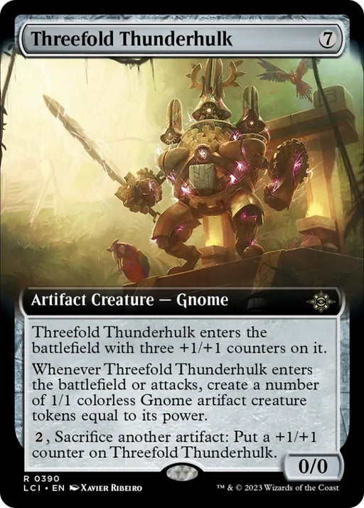 Threefold Thunderhulk (Extended Art) [The Lost Caverns of Ixalan] - MTG Single