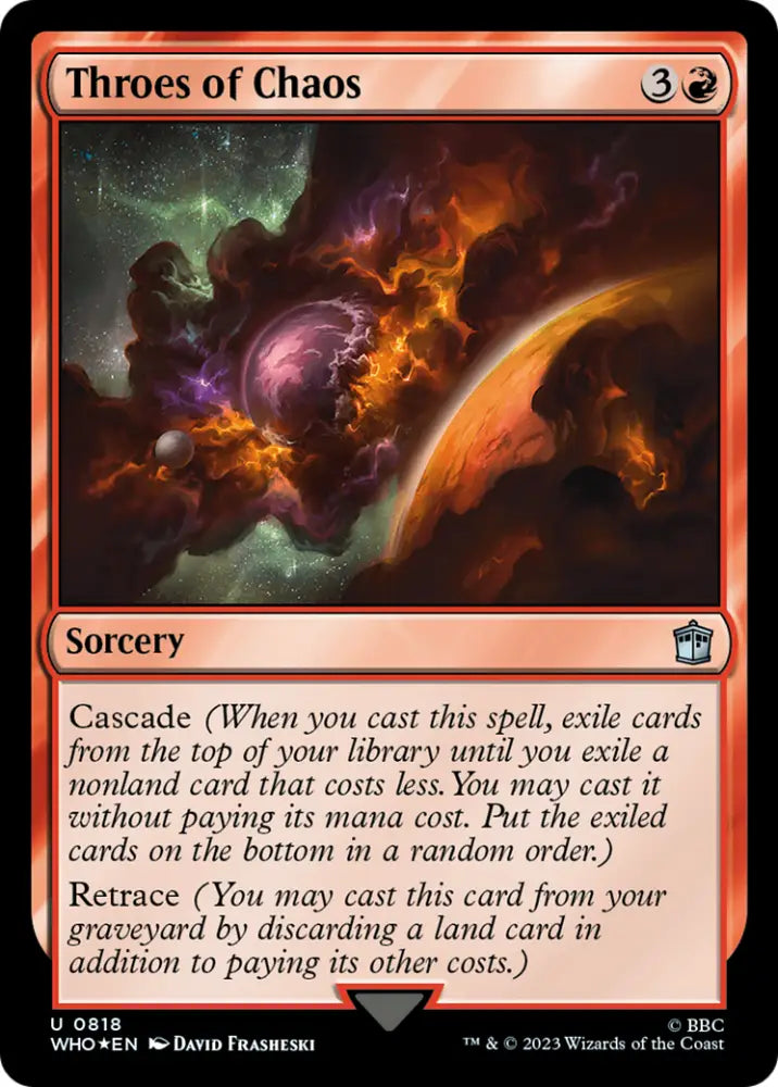 Throes of Chaos (Surge Foil) [Doctor Who] - MTG Single