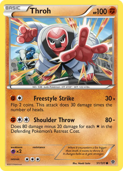 Throh (51/101) [Black & White: Plasma Blast] - Pokemon Single