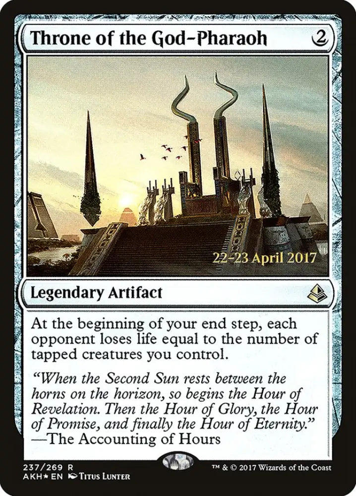 Throne of the God-Pharaoh [Amonkhet Prerelease Promos] - MTG Single