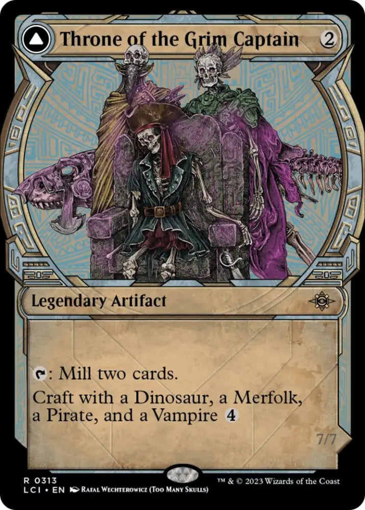 Throne of the Grim Captain // The Grim Captain (Showcase) [The Lost Caverns of Ixalan] - MTG Single