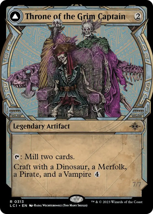 Throne of the Grim Captain // The Grim Captain (Showcase) [The Lost Caverns of Ixalan] - MTG Single