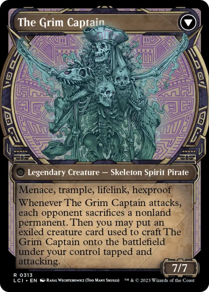 Throne of the Grim Captain // The Grim Captain (Showcase) [The Lost Caverns of Ixalan] - MTG Single