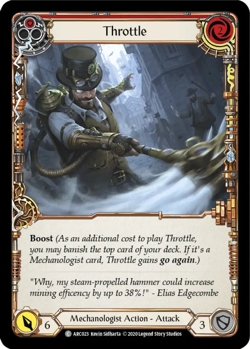 Throttle (Red) [Arcane Rising Unlimited] Unlimited Rainbow Foil - Flesh And Blood Single