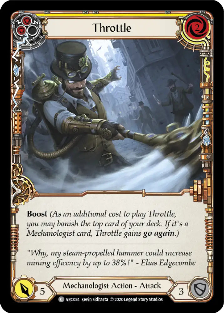 Throttle (Yellow) [Arcane Rising Unlimited] Unlimited Rainbow Foil - Flesh And Blood Single