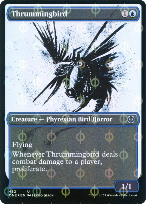 Thrummingbird (Showcase Ichor Step-and-Compleat Foil) [Phyrexia: All Will Be One] - MTG Single