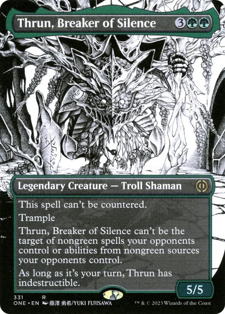 Thrun Breaker of Silence (Borderless Manga) [Phyrexia: All Will Be One] - MTG Single