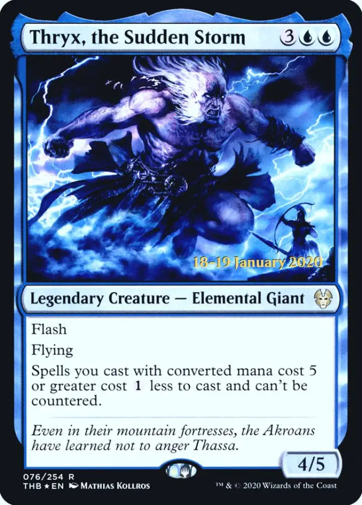 Thryx the Sudden Storm [Theros Beyond Death Prerelease Promos] - MTG Single