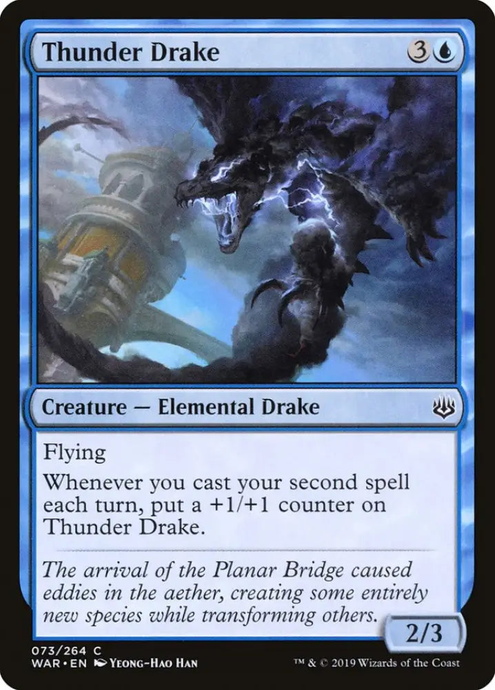 Thunder Drake [War of the Spark] - MTG Single