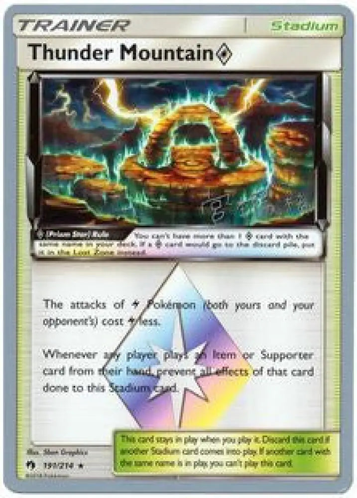 Thunder Mountain Prism Star (191/214) (Pikarom Judge - Haruki Miyamoto) [World Championships 2019] - Pokemon Single