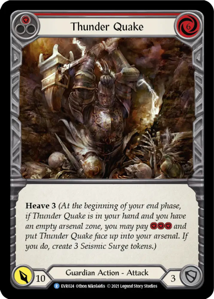 Thunder Quake (Red) [Everfest] 1st Edition Rainbow Foil - Flesh And Blood Single
