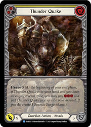 Thunder Quake (Yellow) [Everfest] 1st Edition Extended Art Rainbow Foil - Flesh And Blood Single