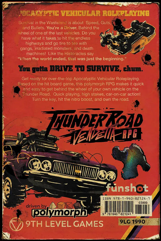 Thunder Road Vendetta RPG Hardcover - Role Playing Game