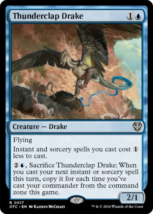 Thunderclap Drake [Outlaws of Thunder Junction Commander] - MTG Single