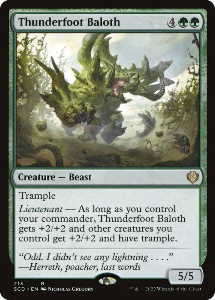 Thunderfoot Baloth [Starter Commander Decks] - MTG Single