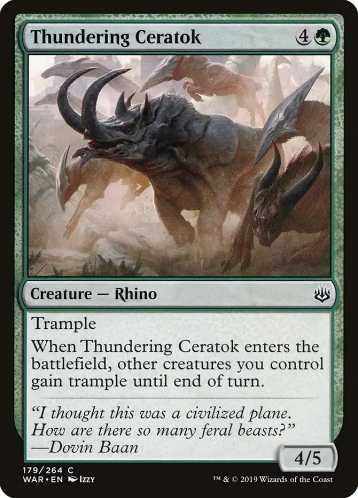 Thundering Ceratok [War of the Spark] - MTG Single