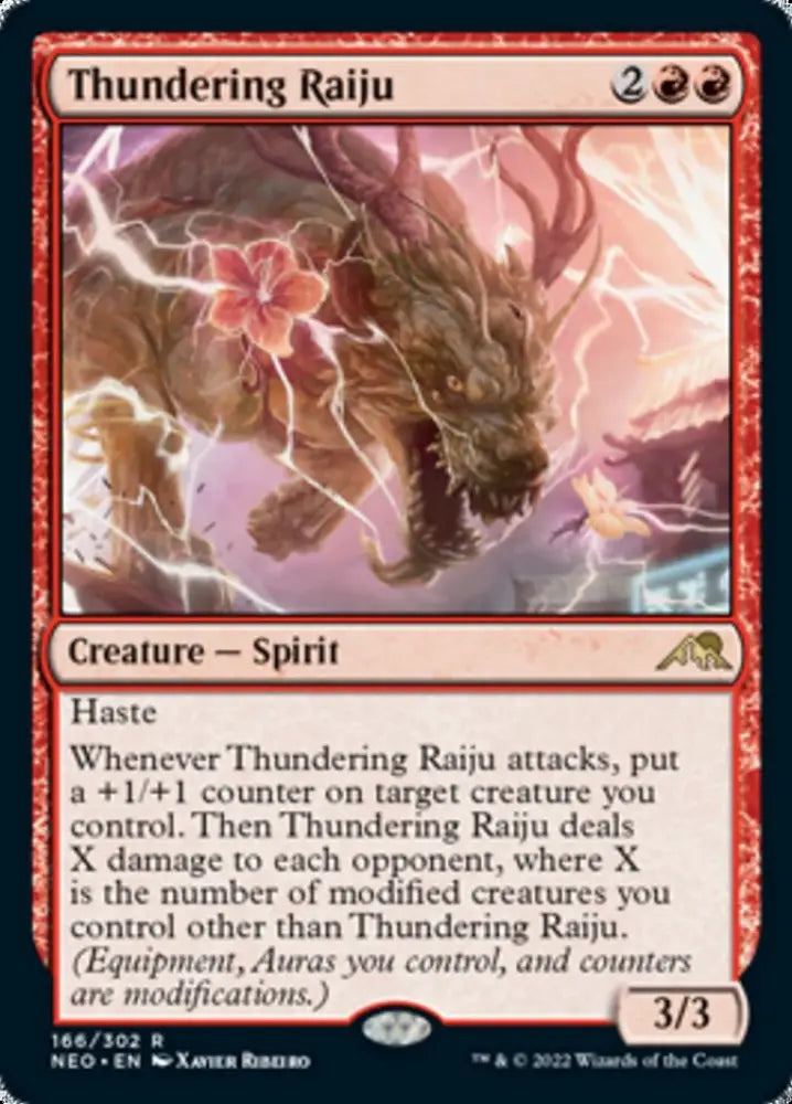 Thundering Raiju [Kamigawa: Neon Dynasty] - MTG Single