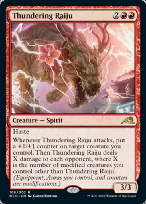 Thundering Raiju [Kamigawa: Neon Dynasty] - MTG Single