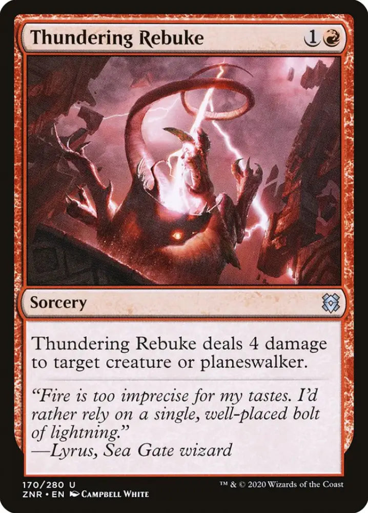 Thundering Rebuke [Zendikar Rising] - MTG Single