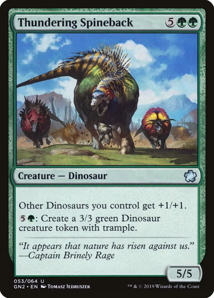 Thundering Spineback [Game Night 2019] - MTG Single