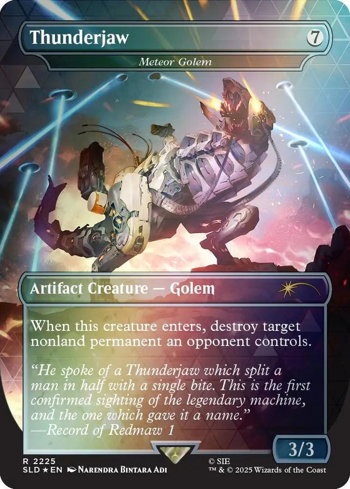 Thunderjaw - Meteor Golem (Rainbow Foil) (2225) [Secret Lair Drop]