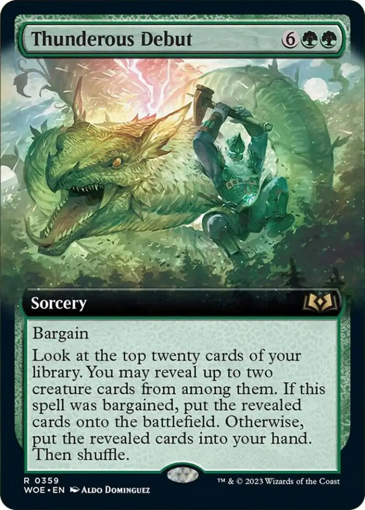Thunderous Debut (Extended Art) [Wilds of Eldraine] - MTG Single