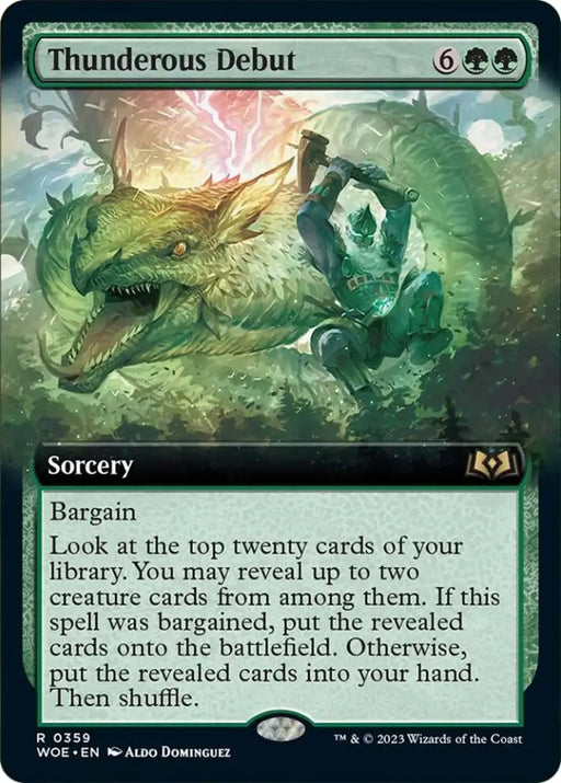 Thunderous Debut (Extended Art) [Wilds of Eldraine] - MTG Single